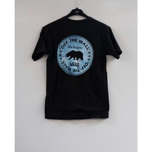 Vans Off The Wall Graphic Tshirt Top Bear Logo Mens Short Sleeves Black Size S